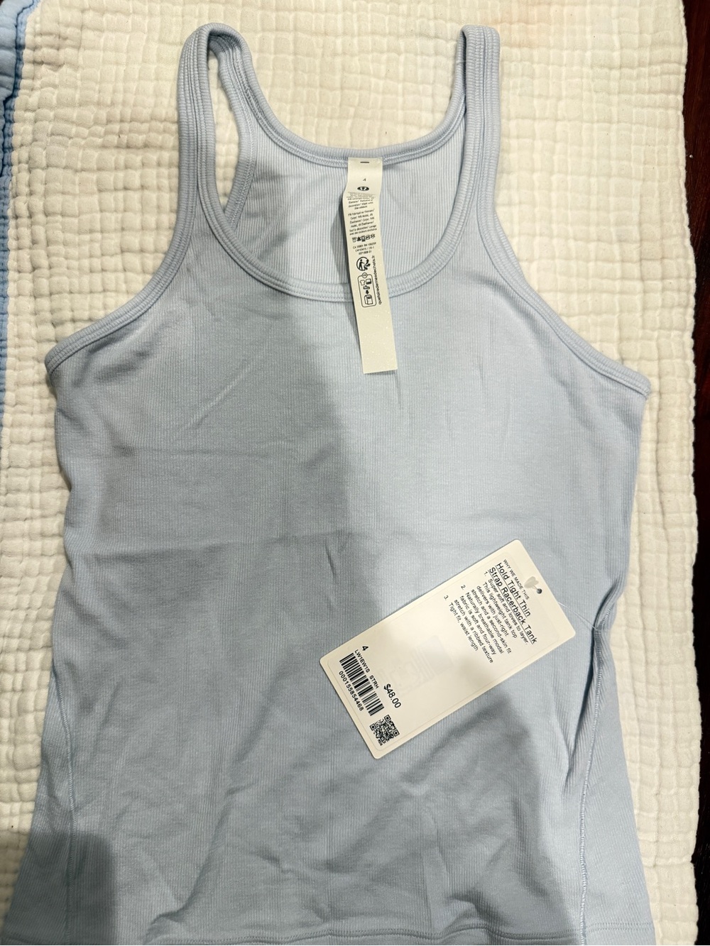 Lululemon Hold Tight Thin Strap Racerback Tank Size 4 – starch Blue – NWT